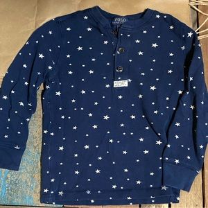 Ralph Lauren star print henley kids size 4